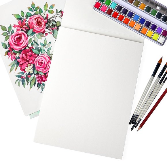 Pagos Watercolor Paper Pad 140 lb. 9x12" 60 Sheets - Picture 8 of 8